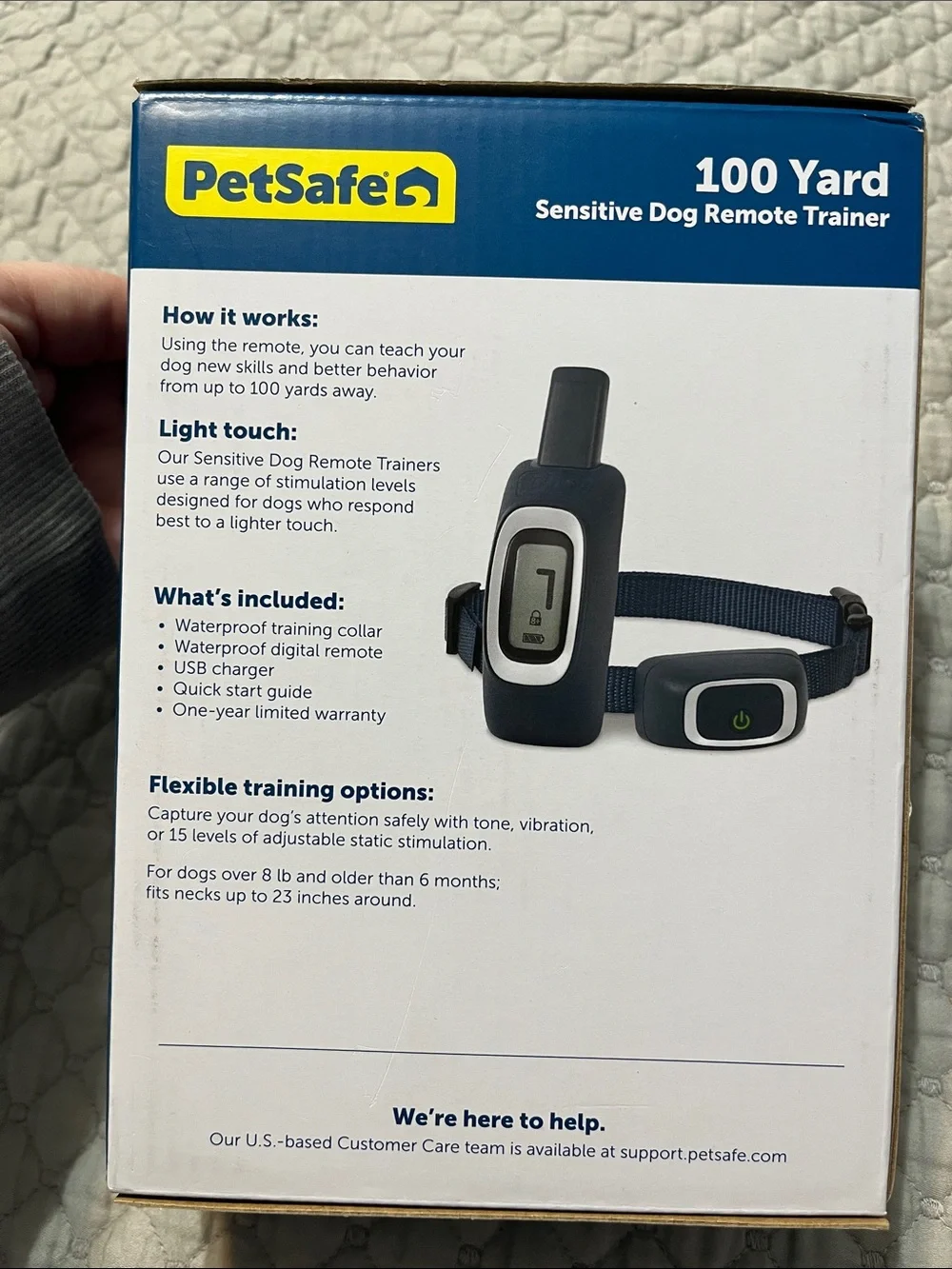 PetSafe Blue and Yellow 100 Yard Sensitive Dog Remote Trainer